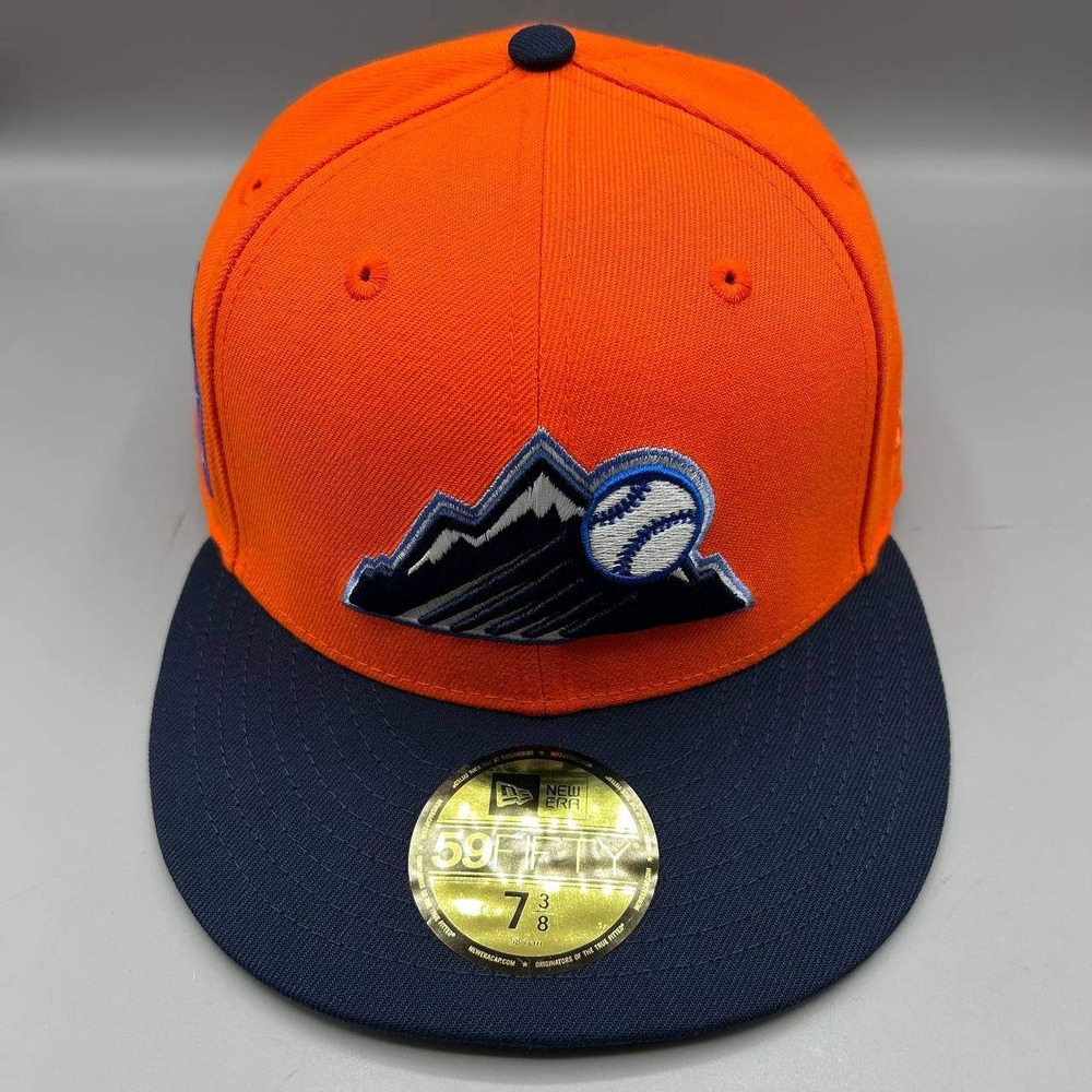 Colorado Rockies Hat Men 7 3/8 Red Navy 59Fifty New Era MLB Fitted Cap
